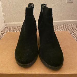 Black suede booties